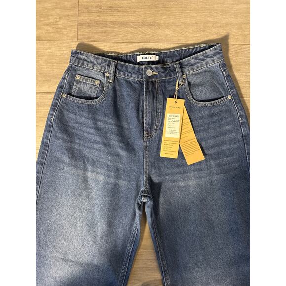 HDLTE women's Boyfriends Jeans Wide Legs. Size Large.NWT - Picture 2 of 9